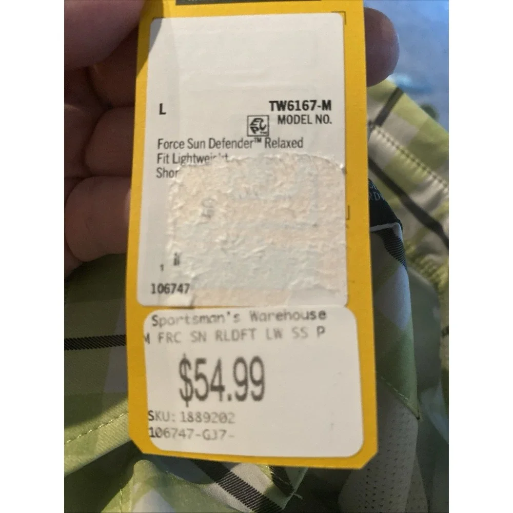 Carhartt Men's Large Short Sleeve Green Plaid Relaxed Fit *NWT*